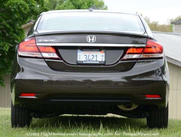 The rear end of the 2013 Honda Civic EX-L | Torque News